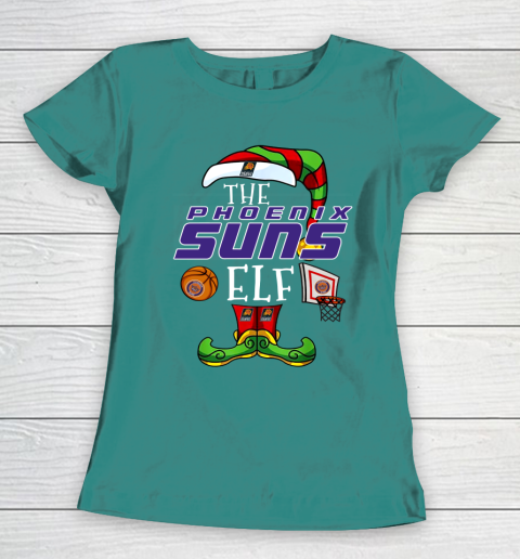 Phoenix Suns Christmas ELF Funny NBA Women's T-Shirt 10