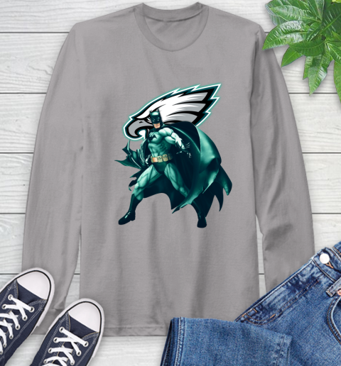 NFL Batman Football Sports Philadelphia Eagles Long Sleeve T-Shirt 6