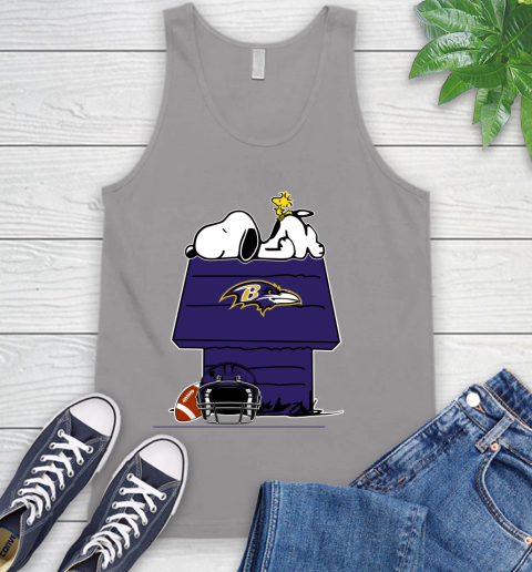 Baltimore Ravens NFL Football Snoopy Woodstock The Peanuts Movie Tank Top 4