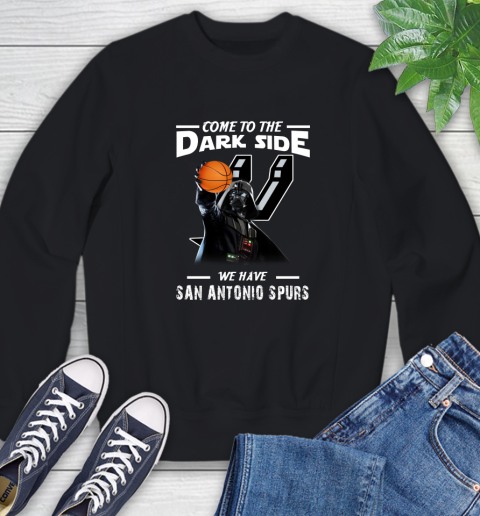 NBA Come To The Dark Side We Have San Antonio Spurs Star Wars Darth Vader Basketball Sweatshirt