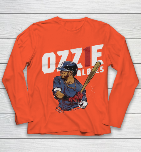 Ozzie Albies 1 Atlanta Brave Youth Long Sleeve 3