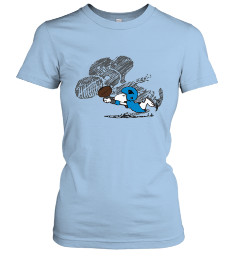 3qou carolina panthers snoopy plays the football game ladies t shirt 20 front light blue