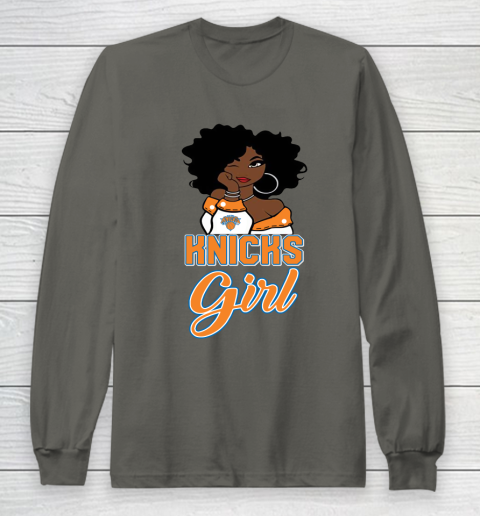 New York Knicks Girl NBA Long Sleeve T-Shirt 8