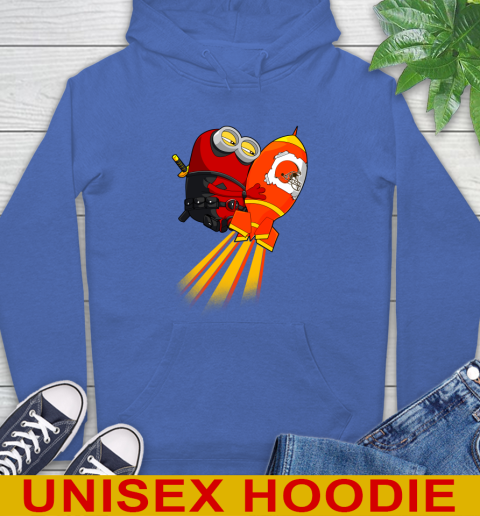 NFL Football Cleveland Browns Deadpool Minion Marvel Shirt Hoodie 9