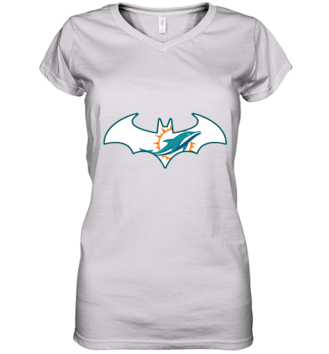We Are The Miami Dolphins Batman NFL Mashup Women's V-Neck T-Shirt