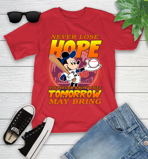 New York Mets MLB Baseball Mickey Disney Never Lose Hope Youth T-Shirt 13