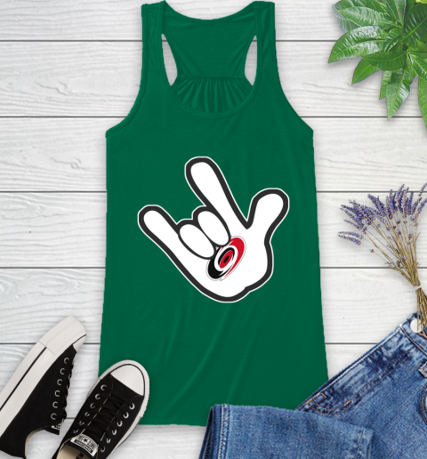 Carolina Hurricanes NHL Hockey Mickey Rock Hand Disney Racerback Tank 7