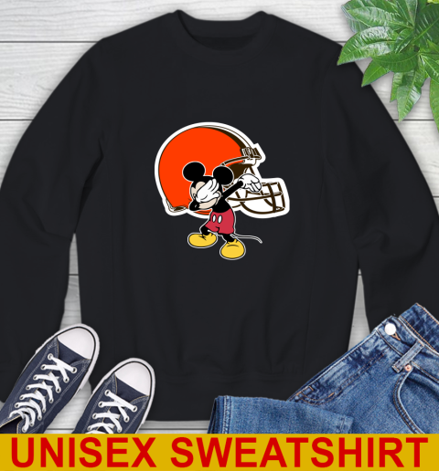 Cleveland Browns NFL Football Dabbing Mickey Disney Sports Sweatshirt 2