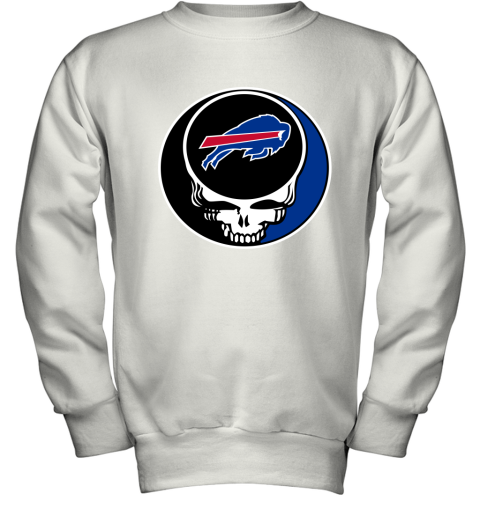 Youth Royal Buffalo Bills Logo Allover Print Long Sleeve T-Shirt