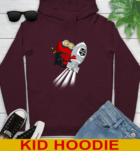 NHL Hockey Los Angeles Kings Deadpool Minion Marvel Shirt Youth Hoodie 7
