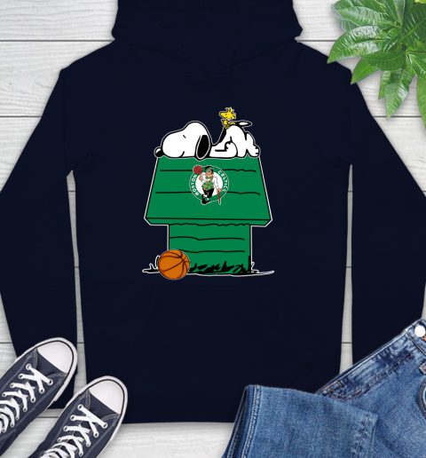 Boston Celtics NBA Basketball Snoopy Woodstock The Peanuts Movie Hoodie 4