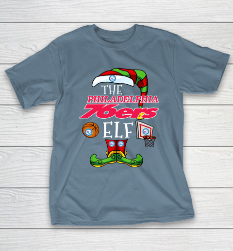 Philadelphia 76ers Christmas ELF Funny NBA T-Shirt 6