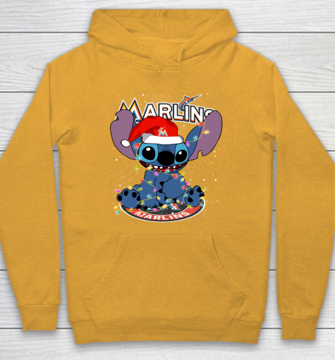 Miami Marlins MLB noel stitch Baseball Christmas Hoodie 2