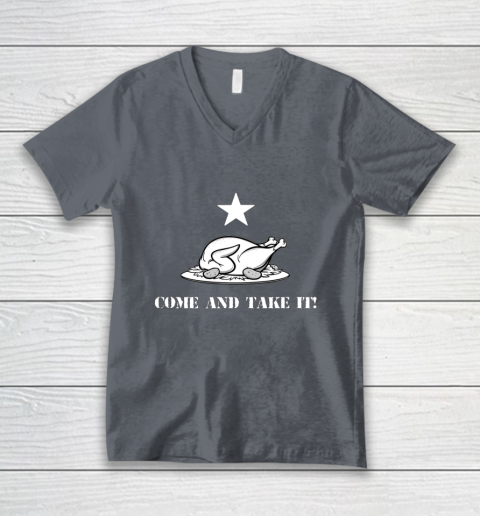 Thanksgiving Come And Take It Turkey Dinner V-Neck T-Shirt 4