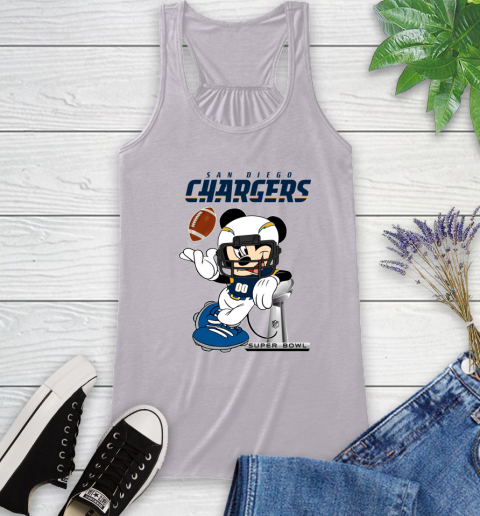 NFL San diego chargers Mickey Mouse Disney Super Bowl Football T Shirt Racerback Tank 5