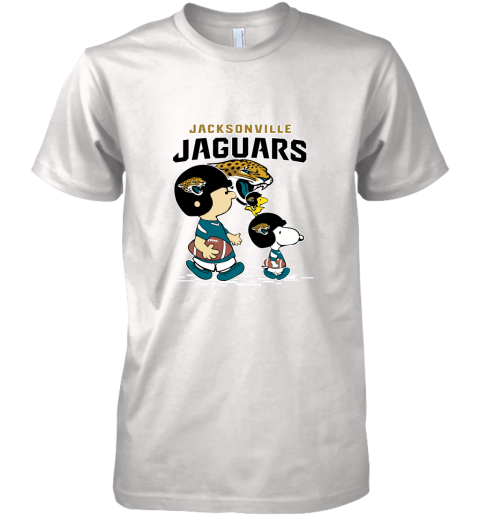 Jacksonville Jaguars Let's Play Football Together Snoopy NFL Premium Men's T-Shirt