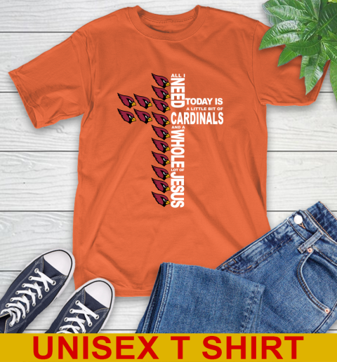NFL All I Need Today Is A Little Bit Of Arizona Cardinals Shirt T-Shirt 4