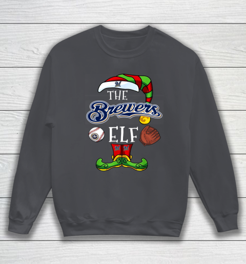 Milwaukee Brewers Christmas ELF Funny MLB Sweatshirt 4
