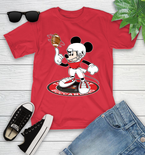 NFL Football Tampa Bay Buccaneers Cheerful Mickey Disney Shirt Youth T-Shirt 10