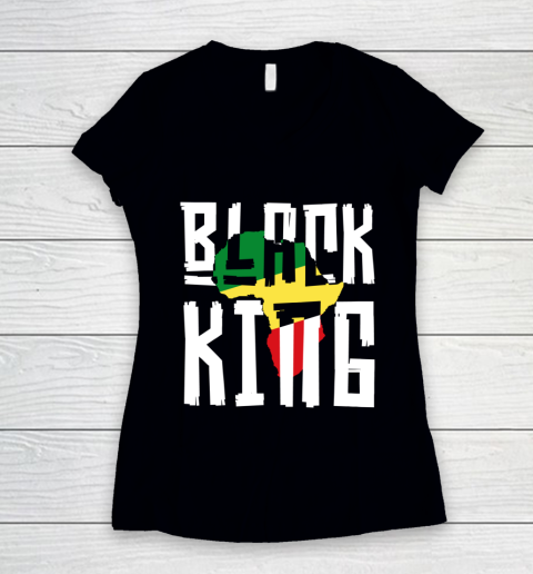 Black King Women's V-Neck T-Shirt