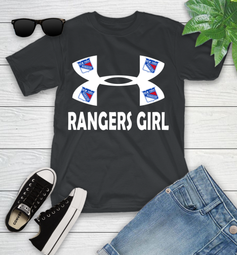 NHL New York Rangers Girl Under Armour Hockey Sports Youth T-Shirt