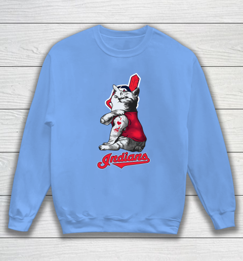 MLB Baseball My Cat Loves Cleveland Indians Sweatshirt 8