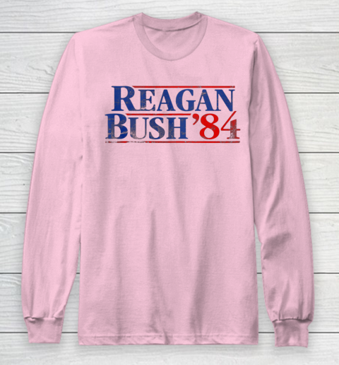 Reagan Bush 84 Vintage Style Conservative Republican Long Sleeve T-Shirt 6