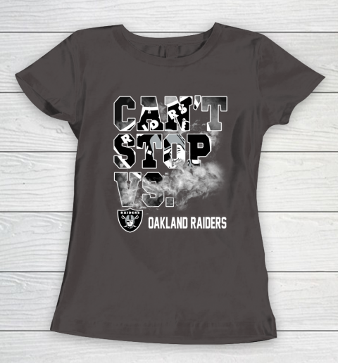 NFL Oakland Raiders Can't Stop Vs Women's T-Shirt 7