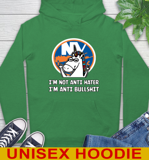 New York Islanders NHL Hockey Unicorn I'm Not Anti Hater I'm Anti Bullshit Hoodie 8