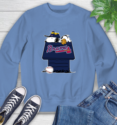 MLB Atlanta Braves Snoopy Woodstock The Peanuts Movie Baseball T Shirt Sweatshirt 11