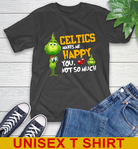 NBA Boston Celtics Makes Me Happy You Not So Much Grinch Basketball Sports T-Shirt