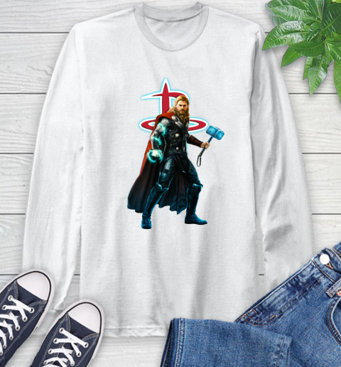 NBA Thor Avengers Endgame Basketball Houston Rockets Long Sleeve T-Shirt