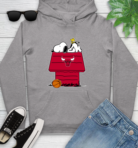 Chicago Bulls NBA Basketball Snoopy Woodstock The Peanuts Movie Youth Hoodie 6