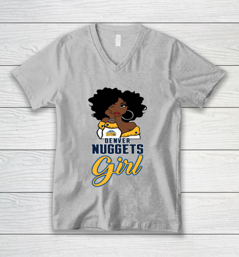 Denver Nuggets Girl NBA V-Neck T-Shirt 4