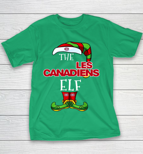 Montreal Canadiens Christmas ELF Funny NHL Youth T-Shirt 3