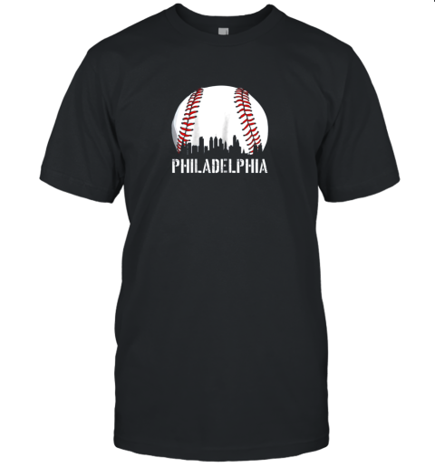 Philadelphia Baseball Philly Downtown Skyline Unisex Jersey Tee