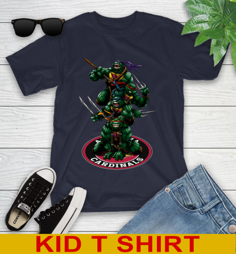NFL Football Arizona Cardinals Teenage Mutant Ninja Turtles Shirt Youth T-Shirt 3