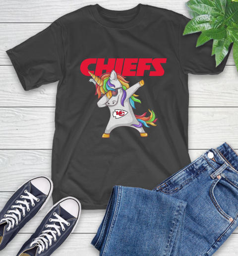 Kansas City Chiefs NFL Football Funny Unicorn Dabbing Sports T-Shirt 14