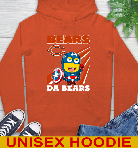 NFL Football Chicago Bears Captain America Marvel Avengers Minion Shirt Hoodie Tee For Sports