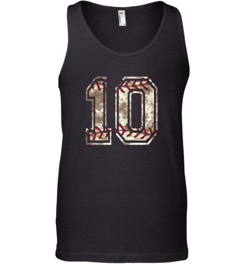 Baseball Jersey Number 10 Vintage Distressed Tank Top