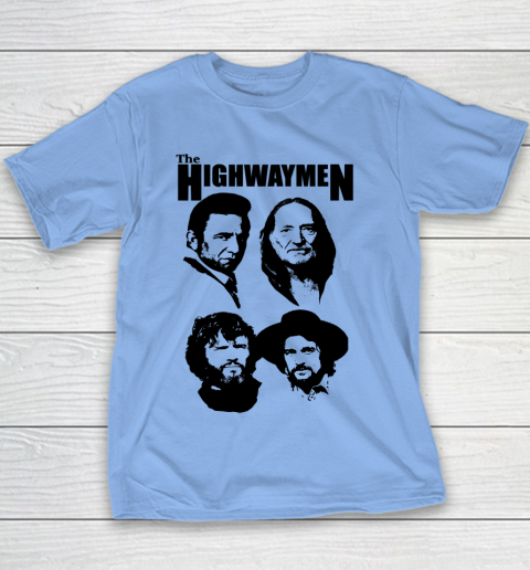 Willie Nelson Johnny Cash Outlaw Country Super Group The Highwaymen Youth T-Shirt 7