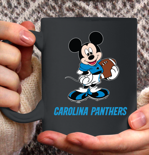 NFL Football Carolina Panthers Cheerful Mickey Mouse Shirt Ceramic Mug 11oz