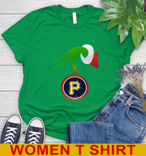 Pittsburgh Pirates Grinch Merry Christmas MLB Baseball Women's T-Shirt 6