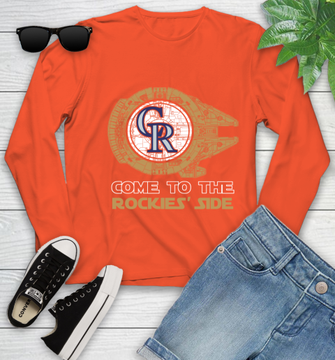 MLB Come To The Colorado Rockies Side Star Wars Baseball Sports Youth Long Sleeve 3