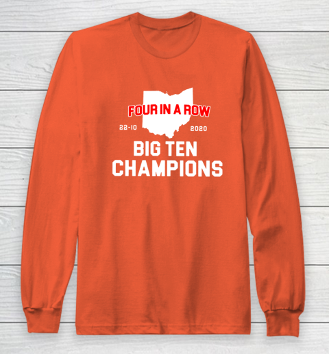 Big Ten Champions Four in a Row 2020 Long Sleeve T-Shirt 3