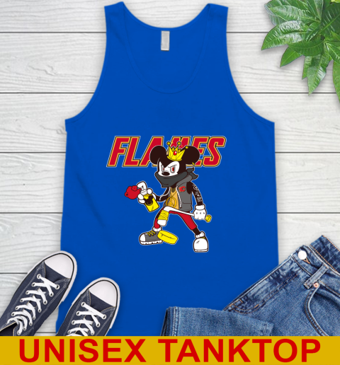 Calgary Flames NHL Hockey Mickey Peace Sign Sports Tank Top 5