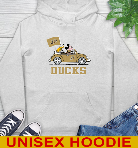 NHL Hockey Anaheim Ducks Pluto Mickey Driving Disney Shirt Hoodie