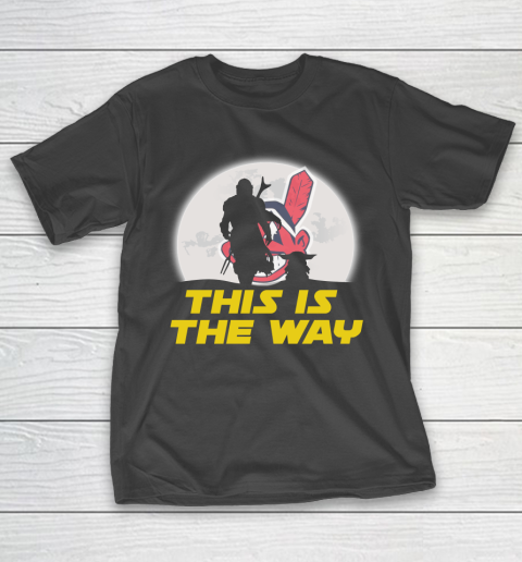 Cleveland Indians MLB Baseball Star Wars Yoda And Mandalorian This Is The Way T-Shirt