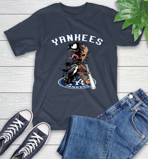 MLB New York Yankees Baseball Venom Groot Guardians Of The Galaxy T-Shirt 4