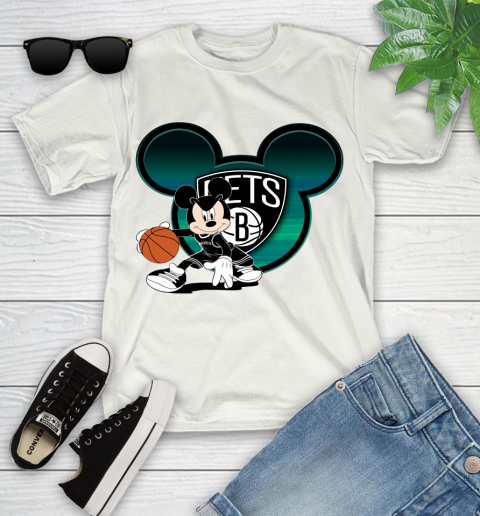 NBA Brooklyn Nets Mickey Mouse Disney Basketball Youth T-Shirt
